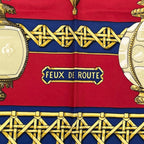 Hermes Scarf Silk Carre 90 Feux de Route Car Lantern Red — view 6