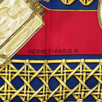 Hermes Scarf Silk Carre 90 Feux de Route Car Lantern Red — view 7