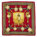 Hermes Scarf Silk Carre 90 Feux de Route Car Lantern Red