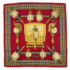 Hermes Scarf Silk Carre 90 Feux de Route Car Lantern Red