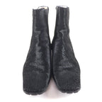 Chanel Vintage CC Logo Embroidery Square Toe Calf Hair Side Gore Boots Black 37 — view 4