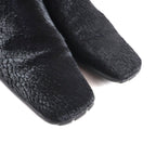 Chanel Vintage CC Logo Embroidery Square Toe Calf Hair Side Gore Boots Black 37 — view 8