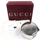 Gucci GG Pattern Patent Leather Round Pouch Silver — view 2