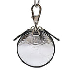 Gucci GG Pattern Patent Leather Round Pouch Silver — view 3