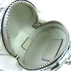 Gucci GG Pattern Patent Leather Round Pouch Silver — view 7