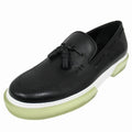 Hermes Ecute Tassel Loafers Slip on Sneakers Shoes Leather 41.5 Black