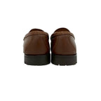 Gucci Box Horsebit Leather Loafers Slip on Shoes Brown Handbag — view 3
