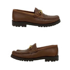 Gucci Box Horsebit Leather Loafers Slip on Shoes Brown Handbag — view 4