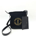Saint Laurent Paris Shoulder Bag Rive Gauche Canvas Black