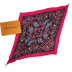 Louis Vuitton Scarf Silk Carre Plisse Angels Pink