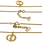 Dior Vintage CD Logo Necklace Pendant Choker Gold — view 3