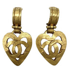 Chanel Earrings Vintage Accessories Coco Mark Heart GP 95 — view 2