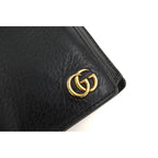 Gucci Long Wallet Men Leather Black GG Marmont with Coin Purse — view 5