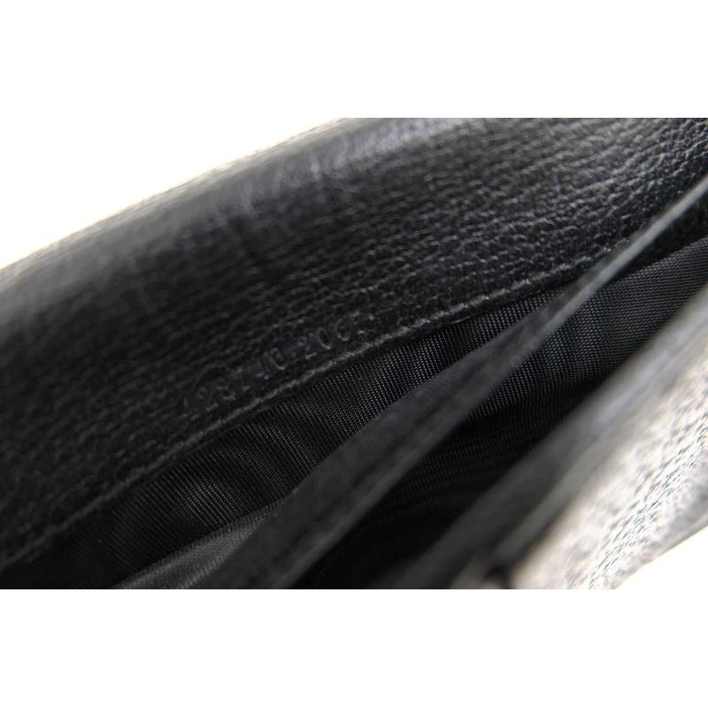 Gucci Long Wallet Men Leather Black GG Marmont with Coin Purse — view 9