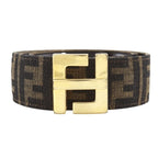 Fendi Zucca Nylon Canvas Brown Belt
