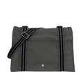 Hermes Shoulder Bag Fourre Tout Besace MM Gray Crossbody Cotton Canvas Flap