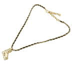 Chanel Pendant Gold Metal Costume Pearl Rhinestone Leather CC Logo Roller — view 2