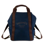 Hermes Sac de Panthere Je Gloom Navy Orange Silver Canvas Backpack