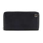 Gucci Sherry Line Inter-locking G Leather Black Long Wallet