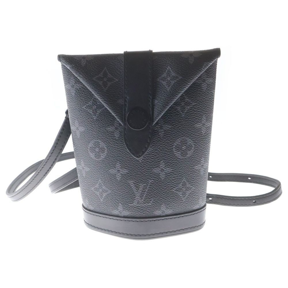 Louis Vuitton Envelope Pouch Monogram Eclipse Shoulder Bag Black