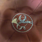 Hermes Gabriel Silver Series with Leather Beret Hat Brown 57 — view 6