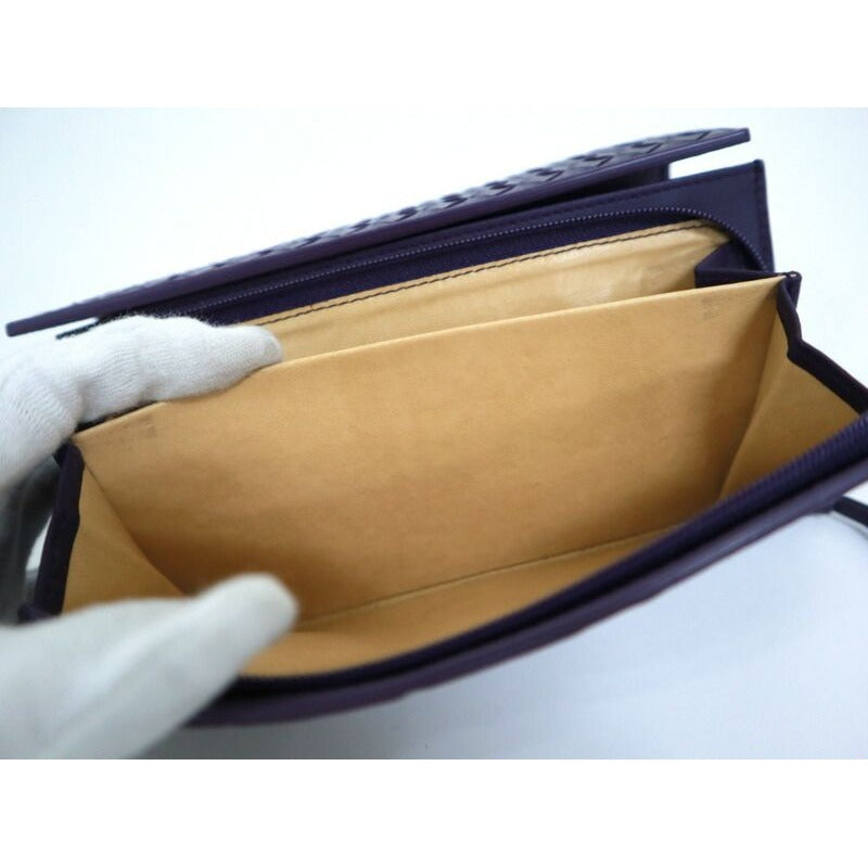 Bottega Veneta Intrecciato Wallet Purple Leather — view 6