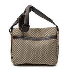 Celine Large Flap Messenger Beige Dark Brown Orange Macadam Canvas — view 5