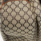 Celine Large Flap Messenger Beige Dark Brown Orange Macadam Canvas — view 7