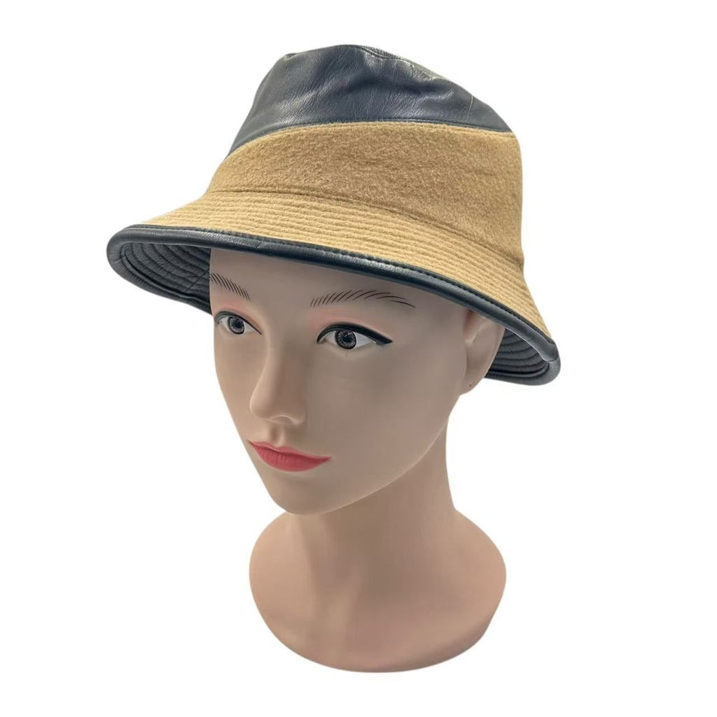 Hermes Bucket Hat Leather Cashmere 58 Black — view 5