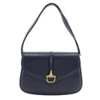 Gucci Vintage Calf Navy Blue Shoulder Bag