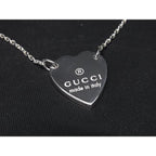 Gucci SV 925 Heart Necklace Pendant Accessory Silver Cc0457 — view 2