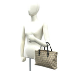 Fendi Zucchino FF Logo Pattern Nylon Leather Mini Tote Beige Black — view 2
