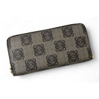 Loewe Wallet Long Zip Around Anagram Gray Black — view 2