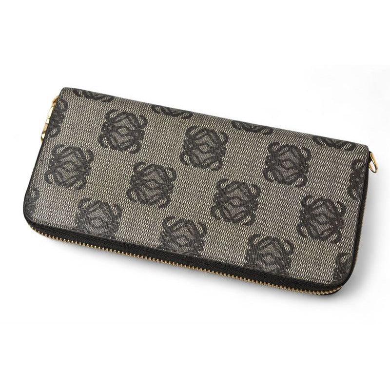 Loewe Wallet Long Zip Around Anagram Gray Black — view 3