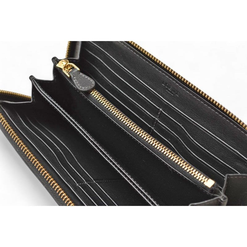 Loewe Wallet Long Zip Around Anagram Gray Black — view 5