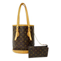 Louis Vuitton Monogram Petit Baguette Tote Bag Brown