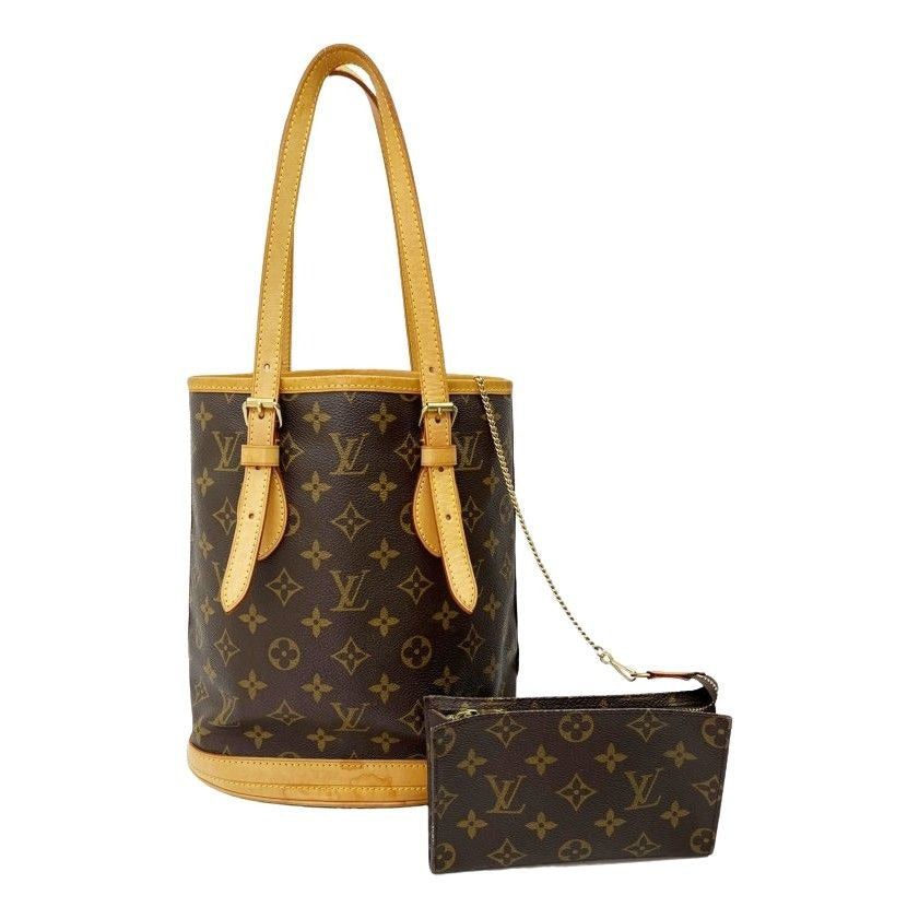 Louis Vuitton Monogram Petit Baguette Tote Bag Brown