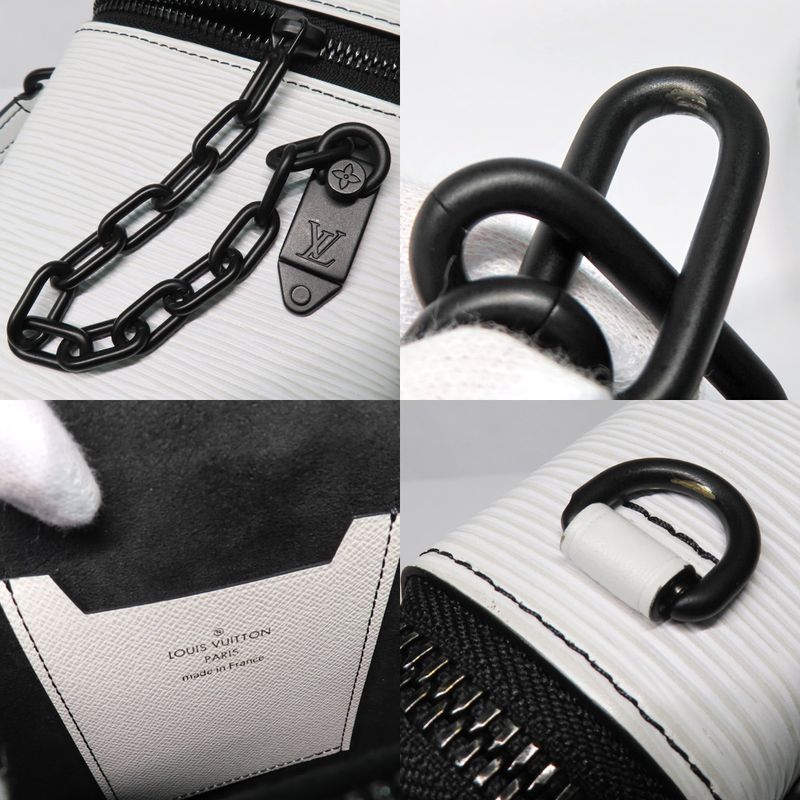 Louis Vuitton Phone Box Epi Bron White Shoulder Bag Black — view 8