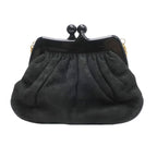 Chanel Clasp Chain Shoulder Bag Suede Xplastic Black Gdhardware — view 3