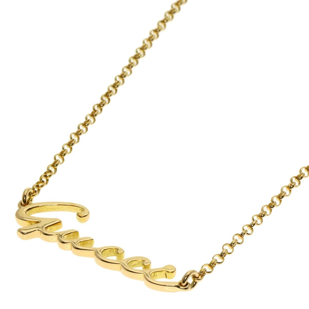 Gucci Logo Necklace 18K Yellow Gold