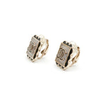 Chanel Earrings Gold Black Gray Coco Mark — view 3