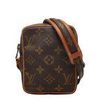 Louis Vuitton Monogram Mini Danube Shoulder Bag Brown Leather