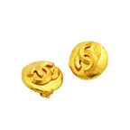 Chanel Earrings Vintage CC Logo Gold Plated — view 2