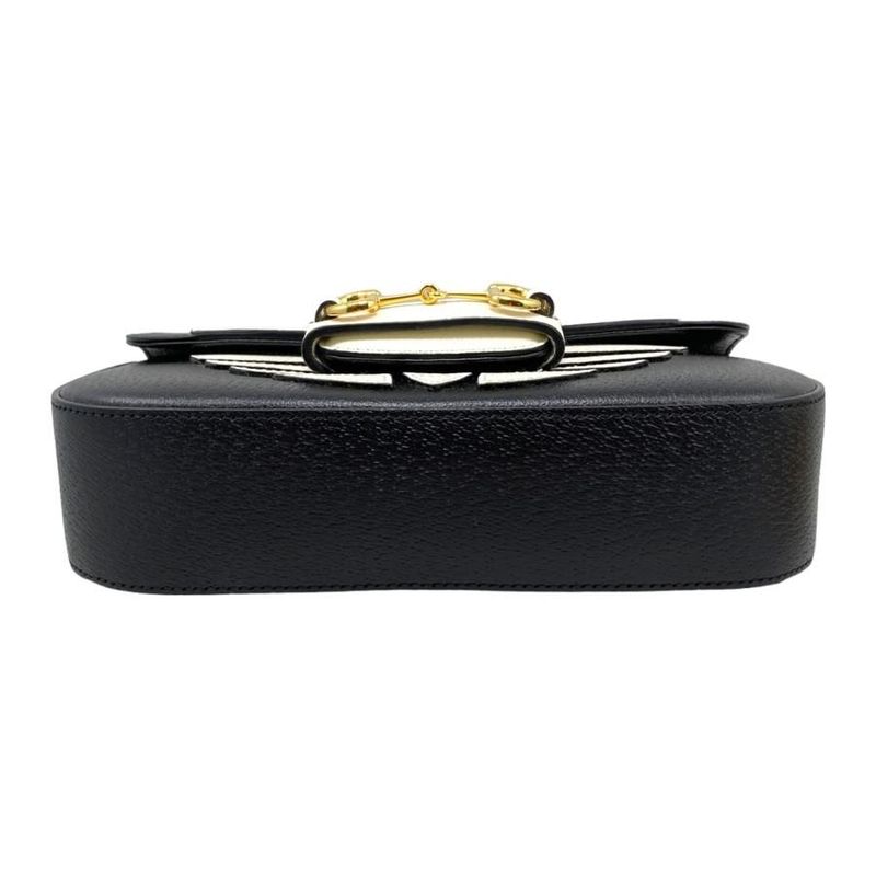 Gucci Adidas Collaboration Shoulder Bag Horsebit Logo Chain Black — view 5