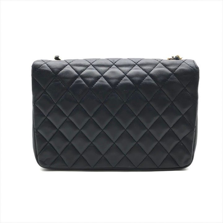 Chanel Quilted CC Logo Lambskin Turnlock Shoulder Bag Navy — view 2