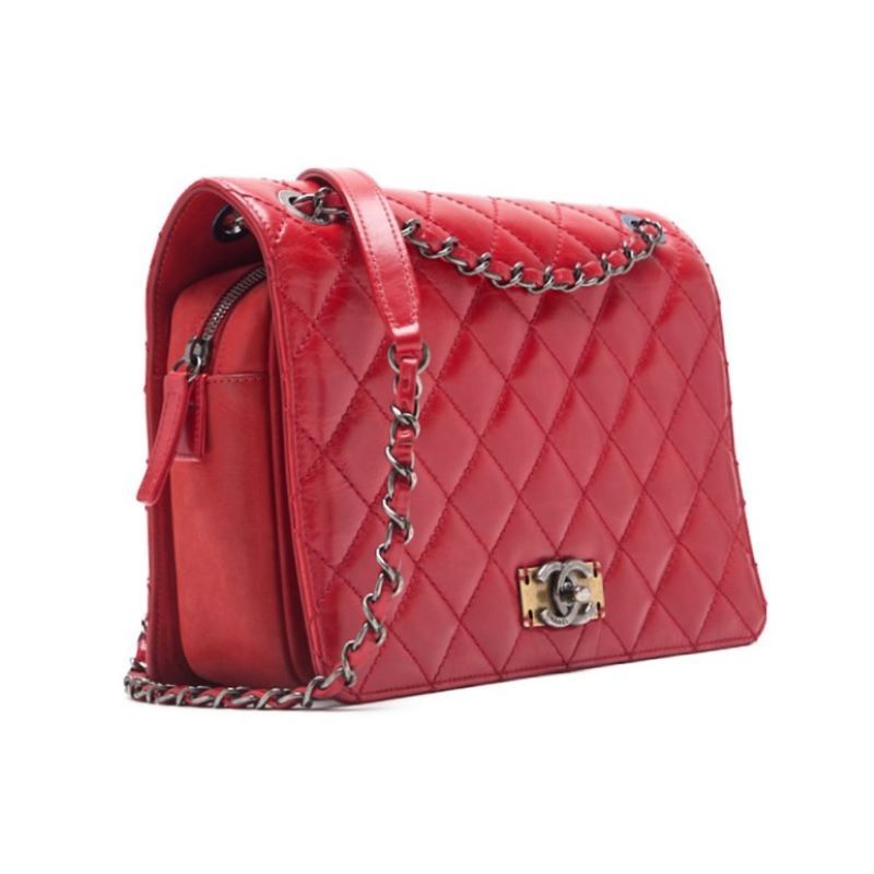 Chanel Quilted Turnlock Chain Shoulder Vintage Calf Black With Silver — view 3