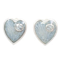 Gucci Interlocking Heart Earrings Enamel Blue