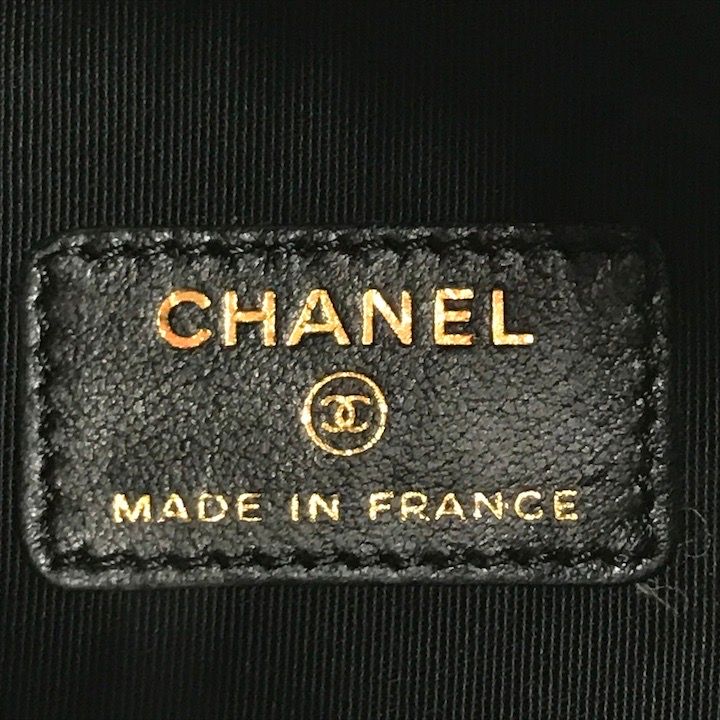 Chanel Small Mini Bucket Denim Chain Shoulder Bag Black — view 9