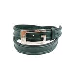 Gucci G Buckle Size 95 Leather Green Belt 0368 — view 2