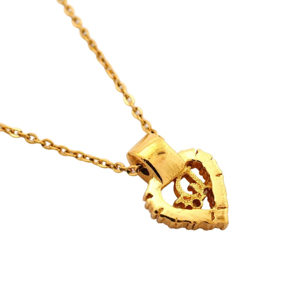 Dior Necklace Logo Gold Plated Rhinestone — view 2